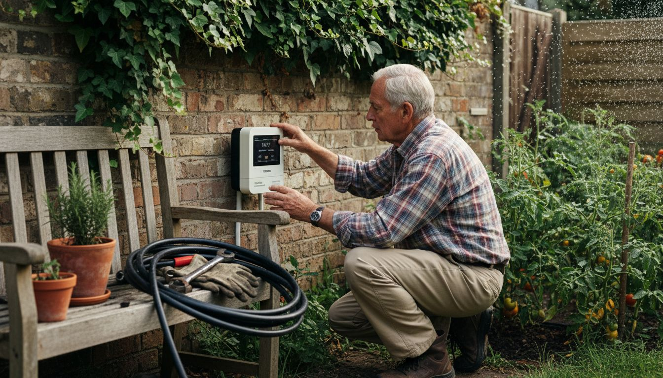Garden automation control in use by gardener