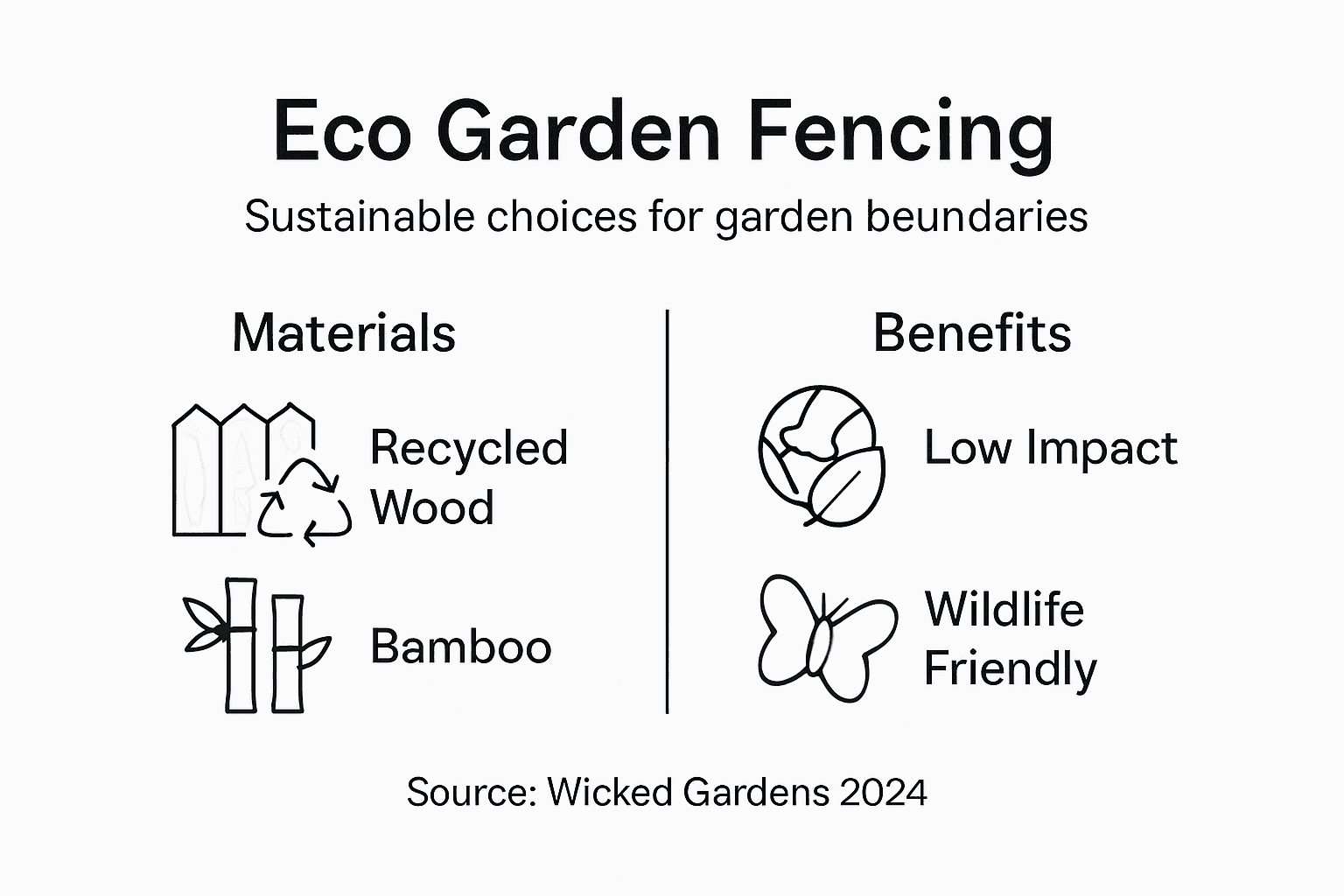 Infographic eco-friendly garden fencing options