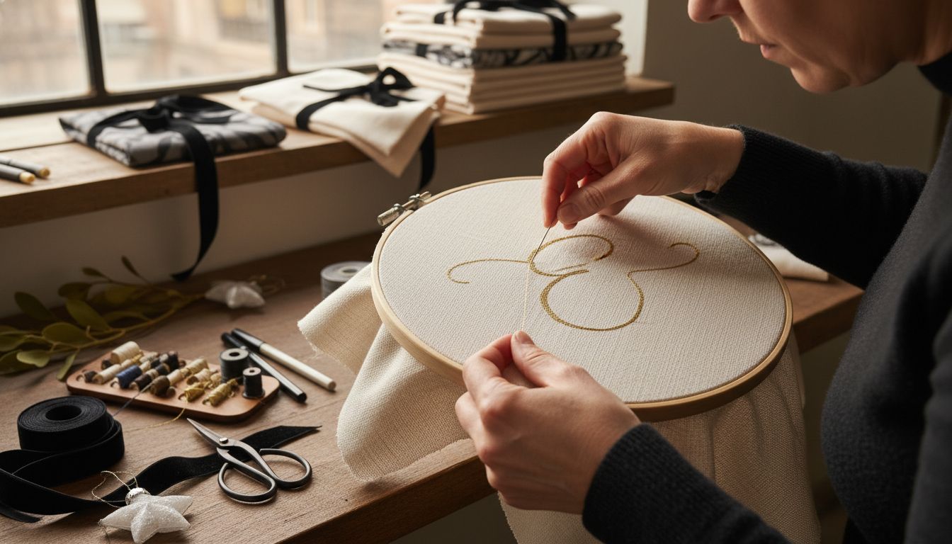 embroidered fabric gift