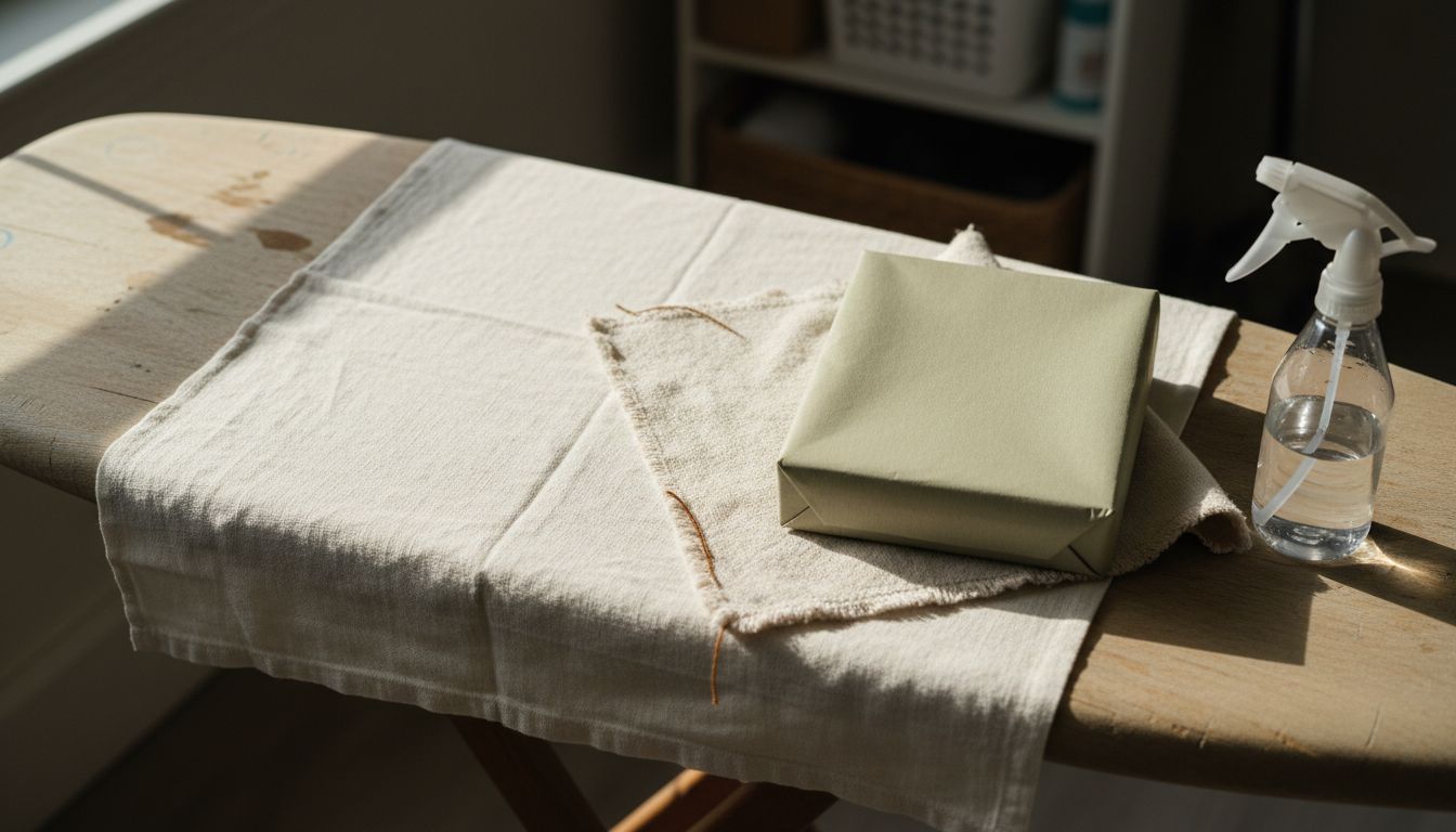 Preparing fabric and tools for wrapping