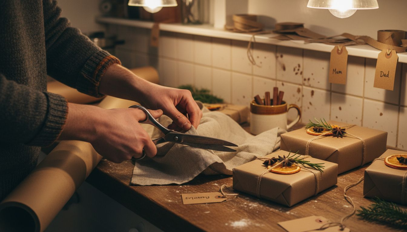 Preparing eco-friendly materials for gift wrapping