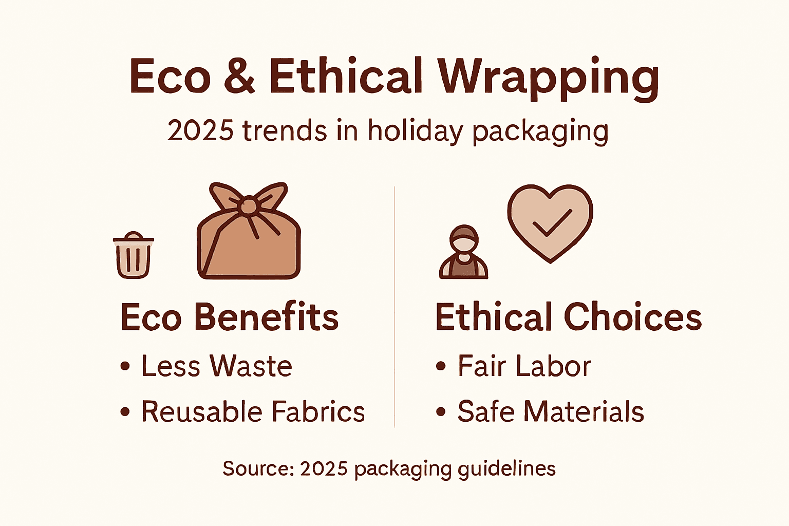 Infographic showing eco and ethical wrapping benefits