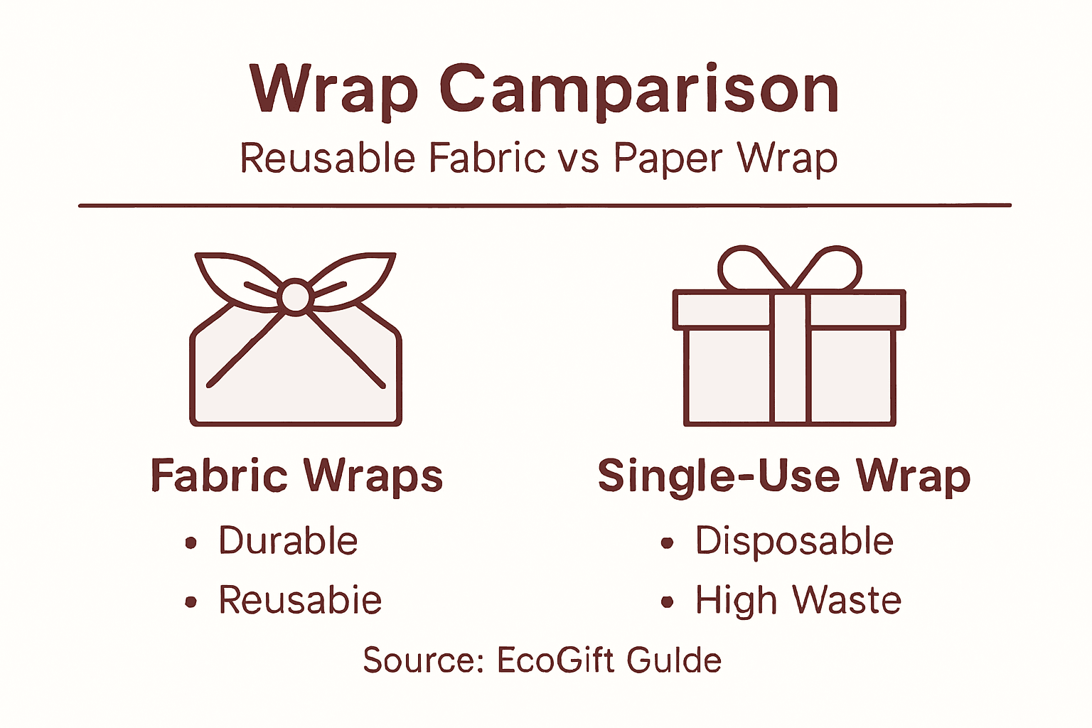Infographic comparing fabric and single-use wraps