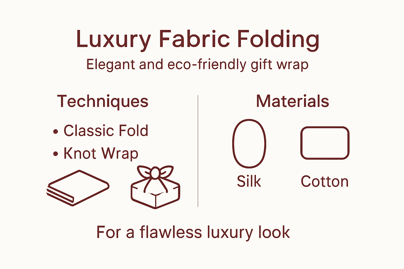Infographic about luxury fabric folding types