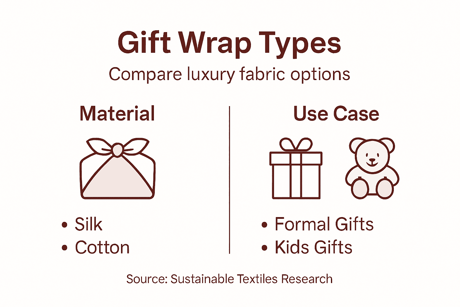 Infographic about luxury fabric wrap types