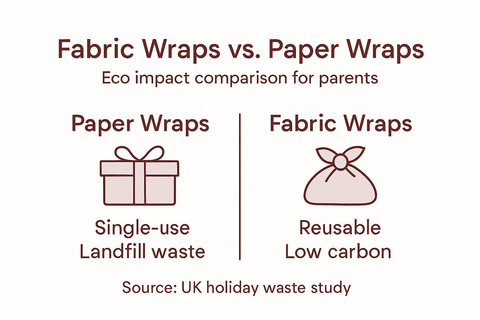 Infographic comparing wraps environmental impact