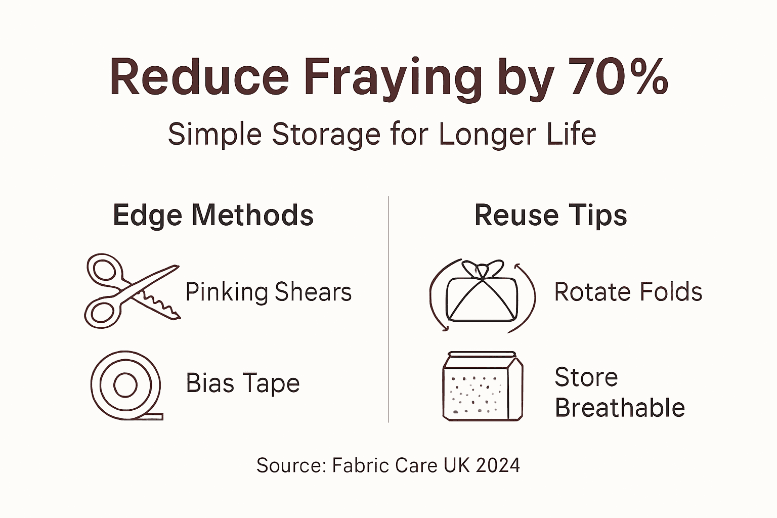 Infographic reducing fraying and boosting reuse