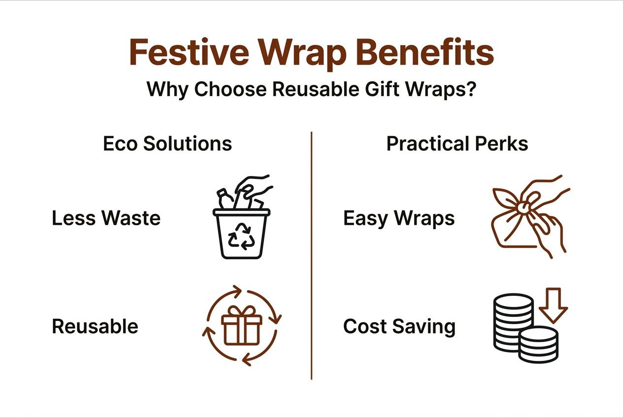 Infographic on reusable wrap eco benefits