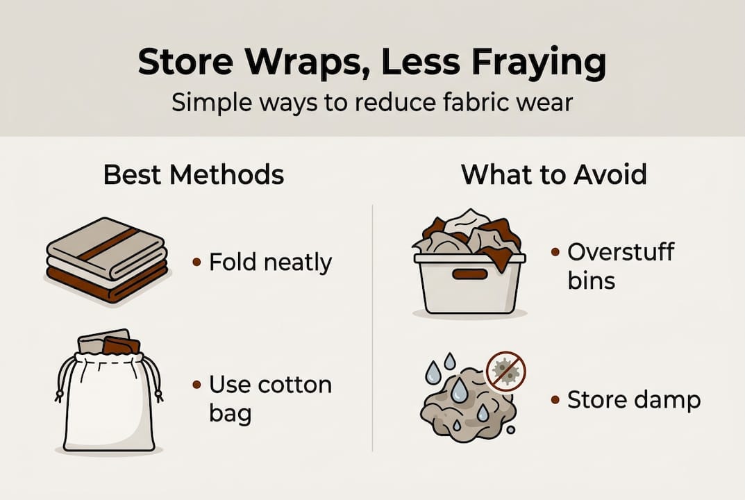 Infographic storing wraps best and worst methods