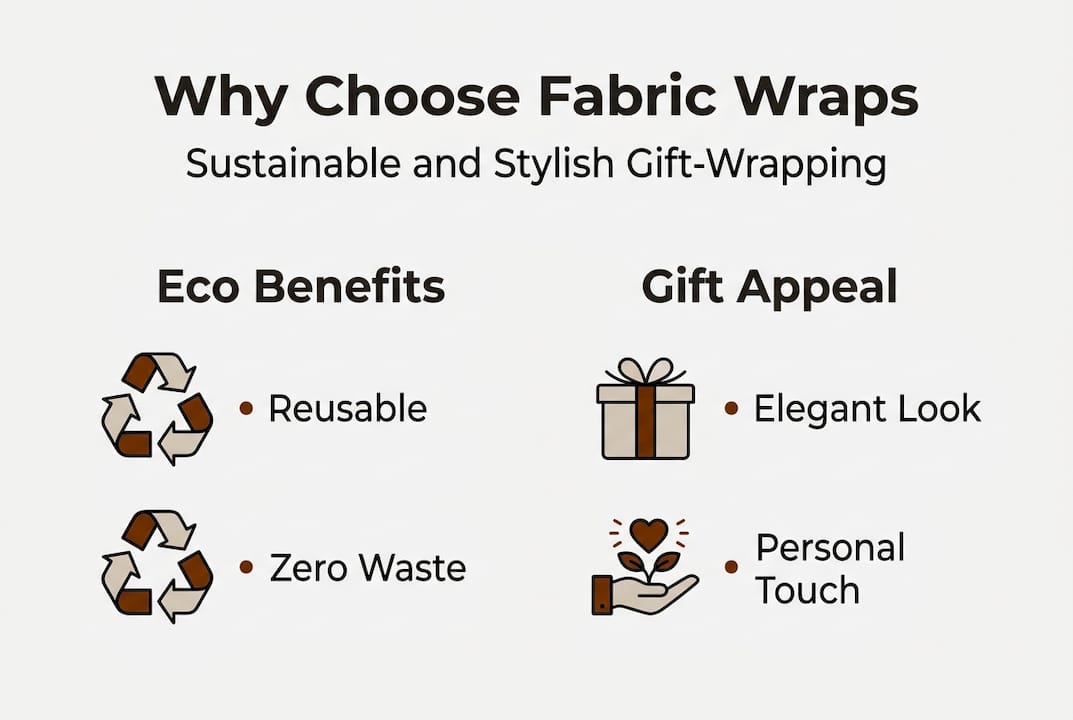 Infographic illustrating fabric wrap sustainability and benefits