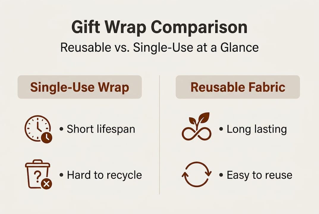 Gift wrap comparison infographic