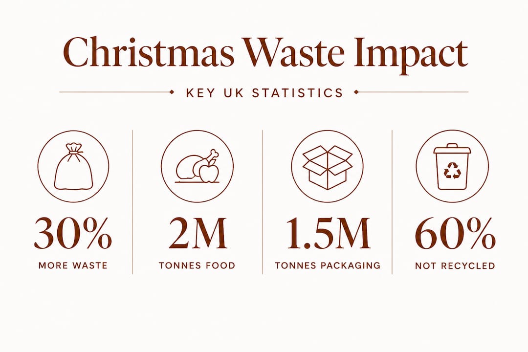 Infographic showing Christmas waste facts and figures