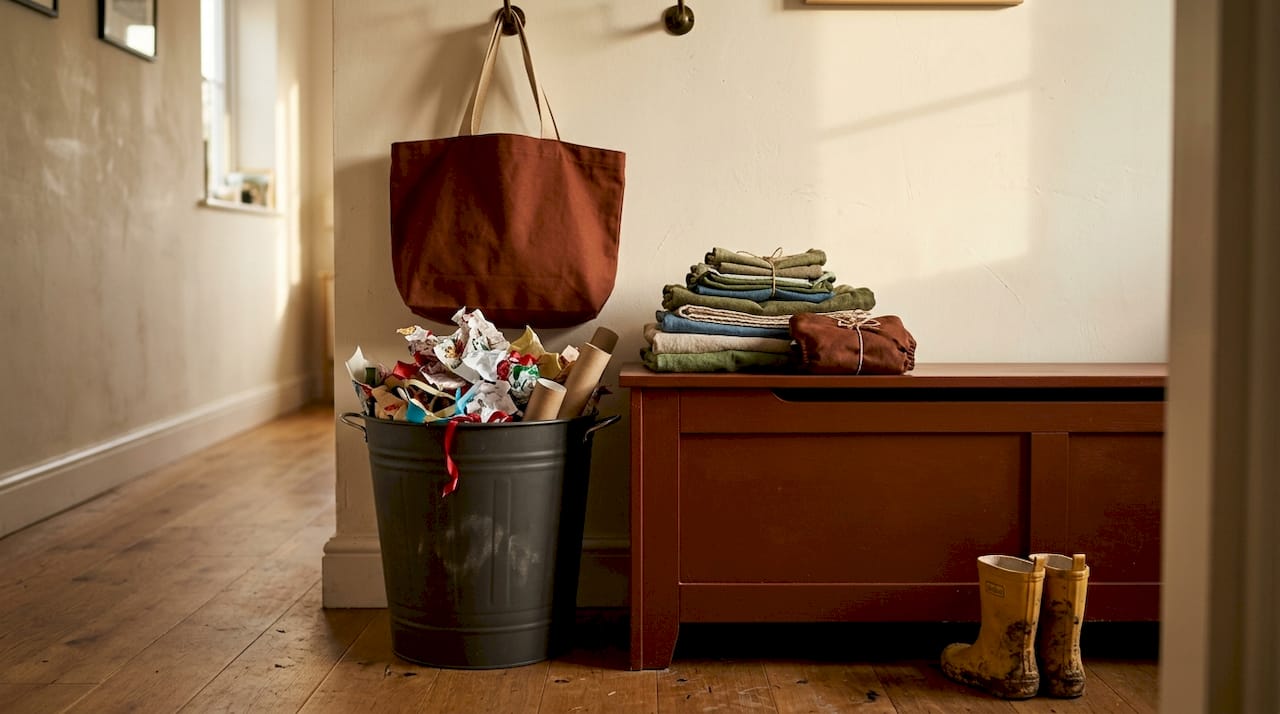 Reusable wraps and paper waste compared