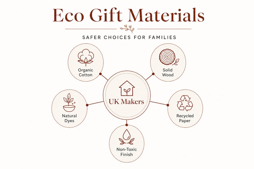 Hierarchy infographic showing safe eco materials