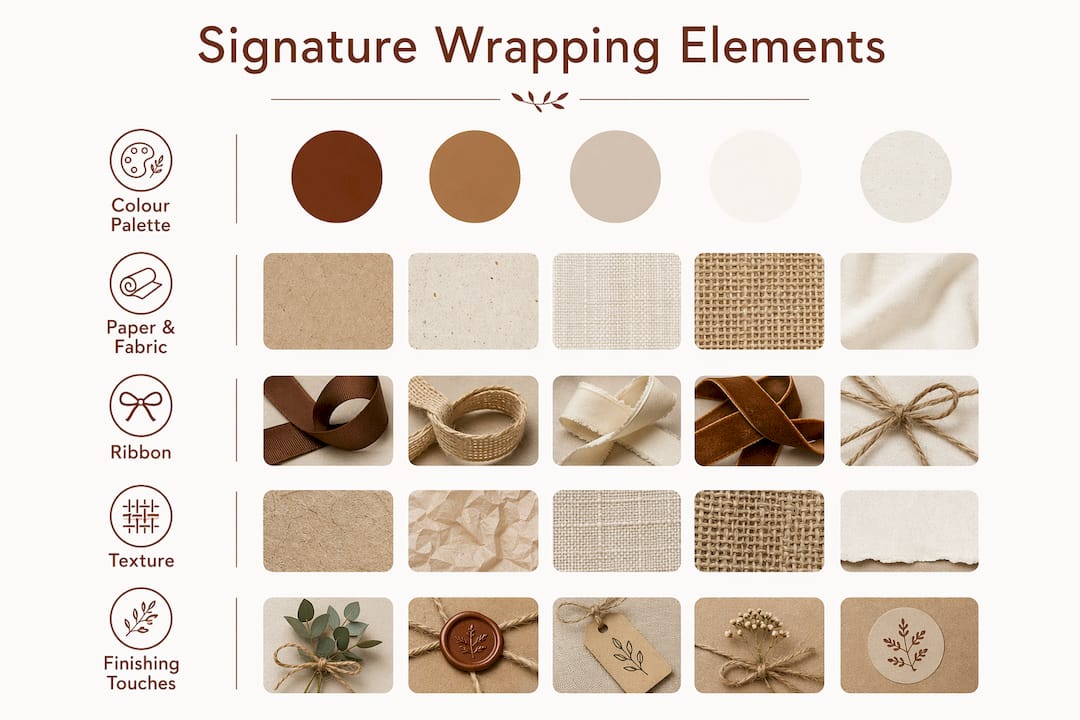 Infographic of key signature wrapping style elements
