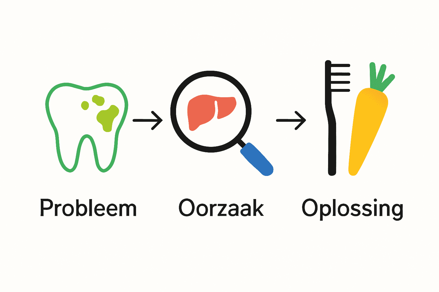 Infographic die oorzaken, gezondheidsrisico’s en oplossingen voor slechte adem bij honden vergelijkt.