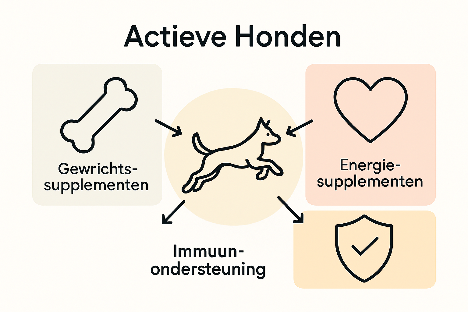 Drie hoofdtypes supplementen vergeleken voor honden