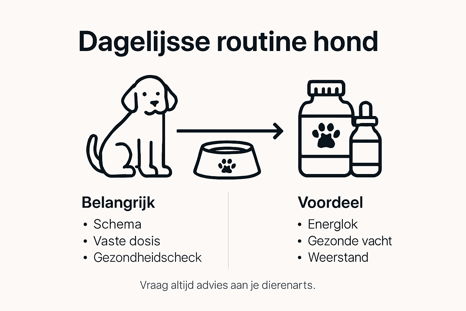 Overzicht: dagelijkse supplementen voor je hond in één oogopslag