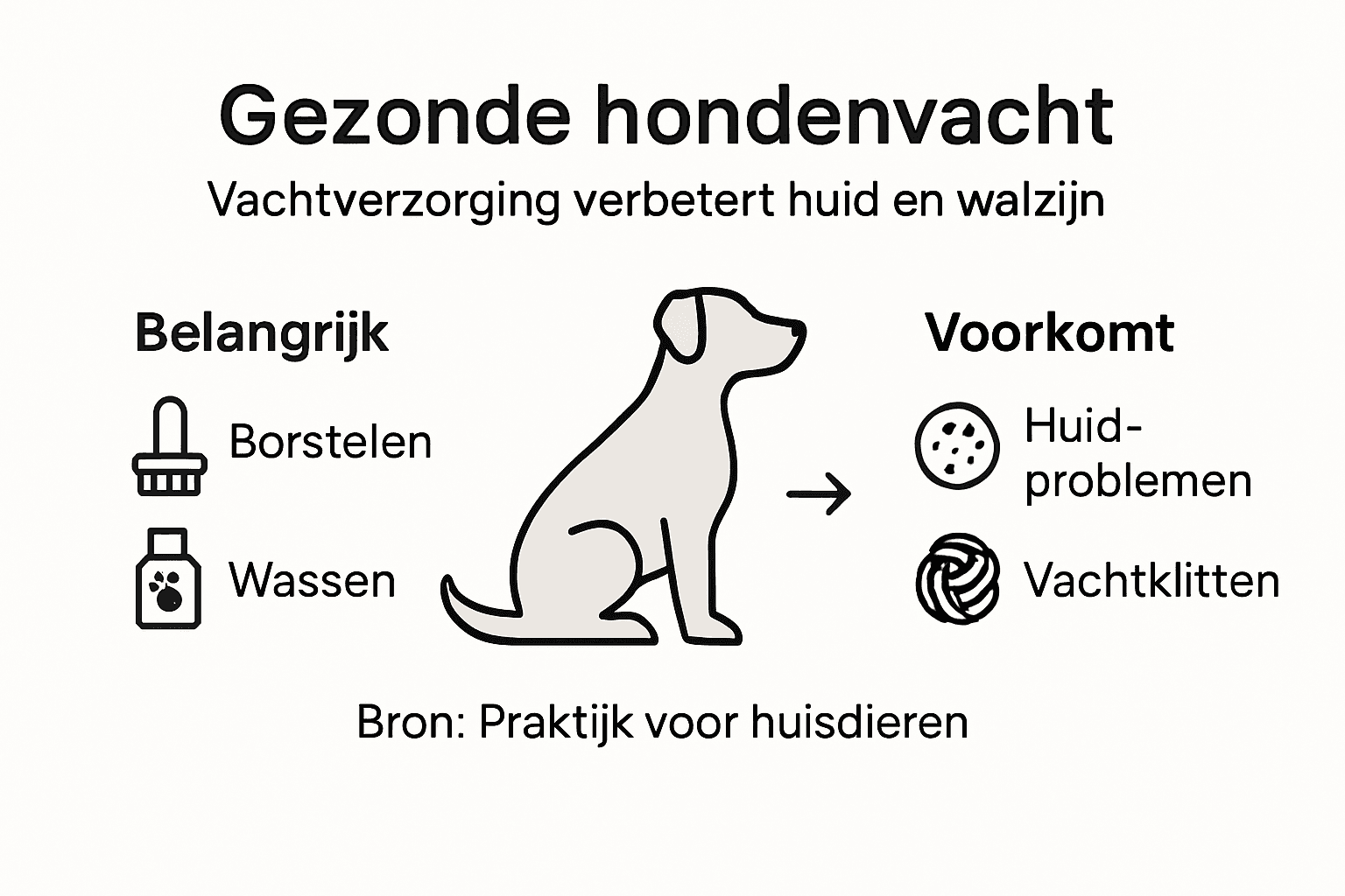 Infographic: Zo houd je de huid en vacht van je hond gezond
