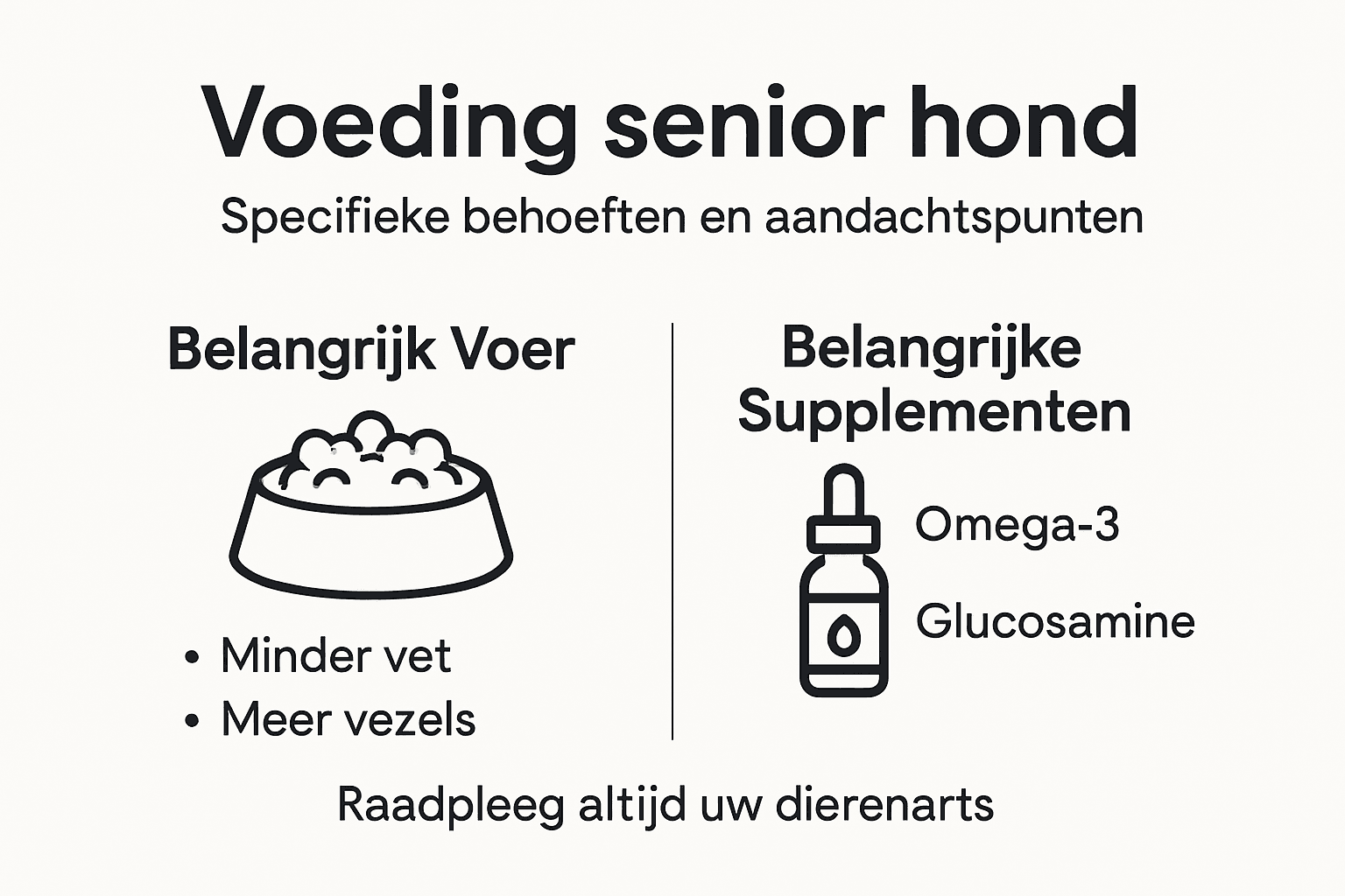 Overzicht: voeding en supplementen voor oudere honden