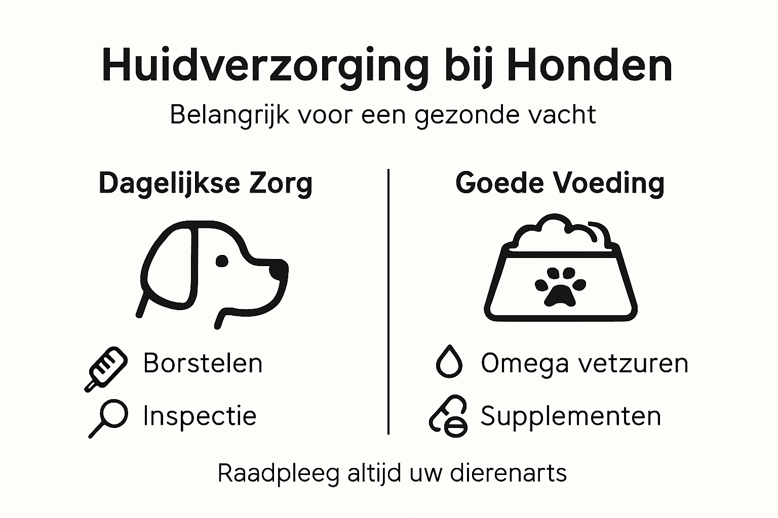 Overzichtelijke infographic: zo verzorg je de huid van je hond