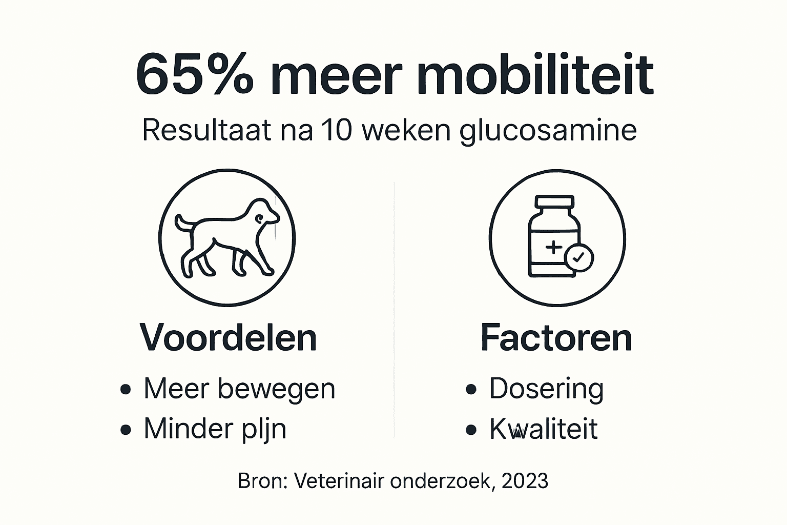 Infographic: Hoe effectief is glucosamine voor honden?