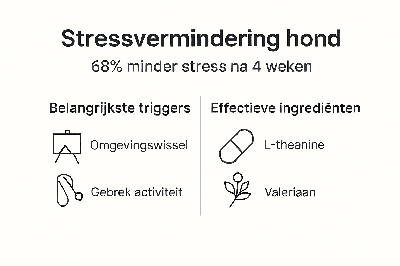 Infographic: Supplementen die helpen bij het verminderen van stress bij honden