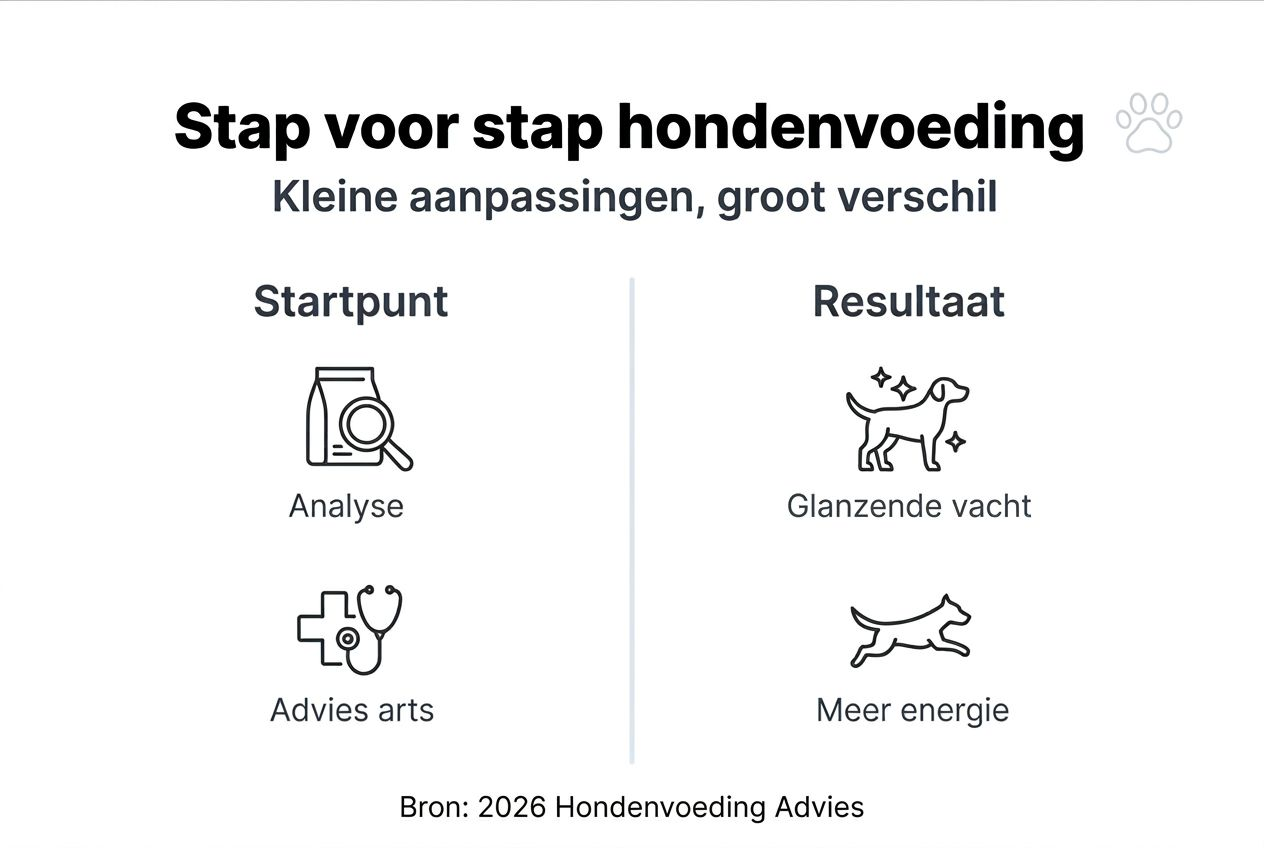 Infographic: hoe je stap voor stap de voeding van je hond verbetert