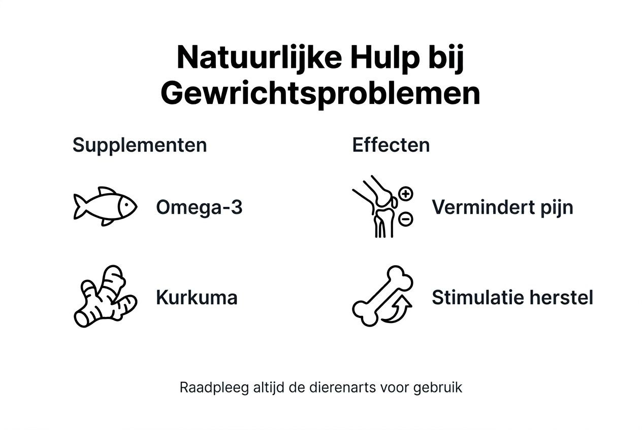Infographic: Natuurlijke ondersteuning bij gewrichtsproblemen bij honden