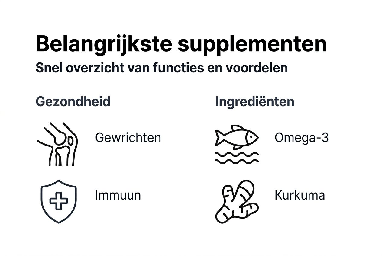 Infographic: de voordelen van natuurlijke supplementen voor je hond