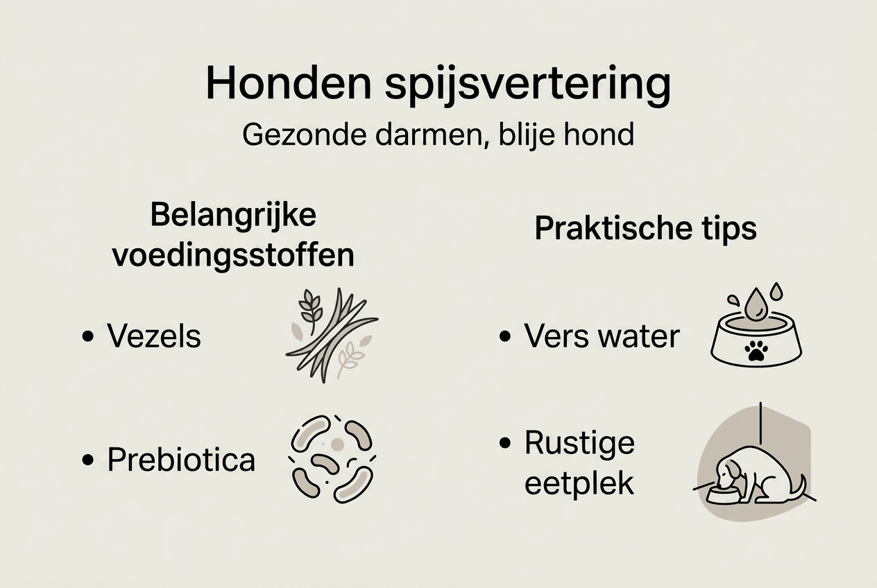 Infographic: handige tips om de spijsvertering van je hond gezond te houden