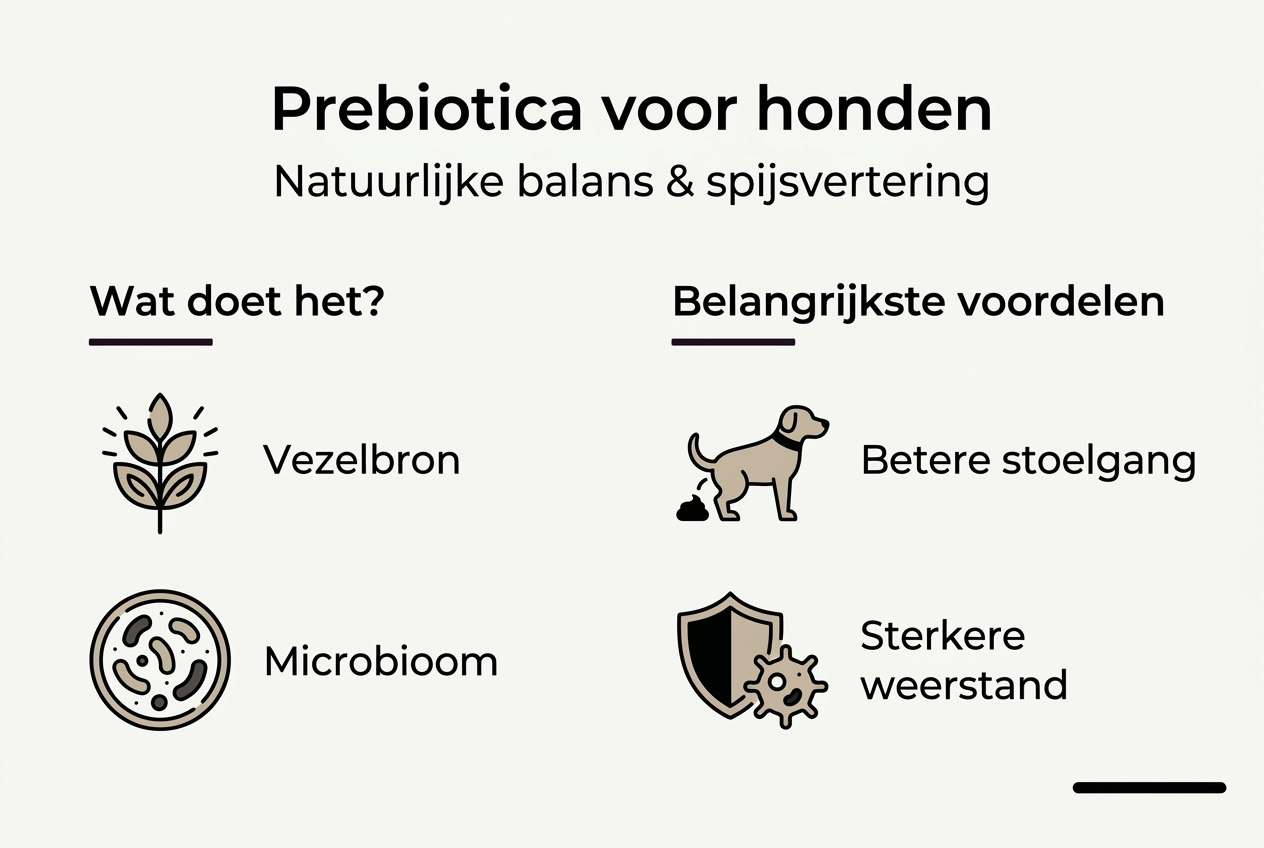 Infographic: Hoe prebiotica werkt bij honden en waarom het goed is voor hun gezondheid