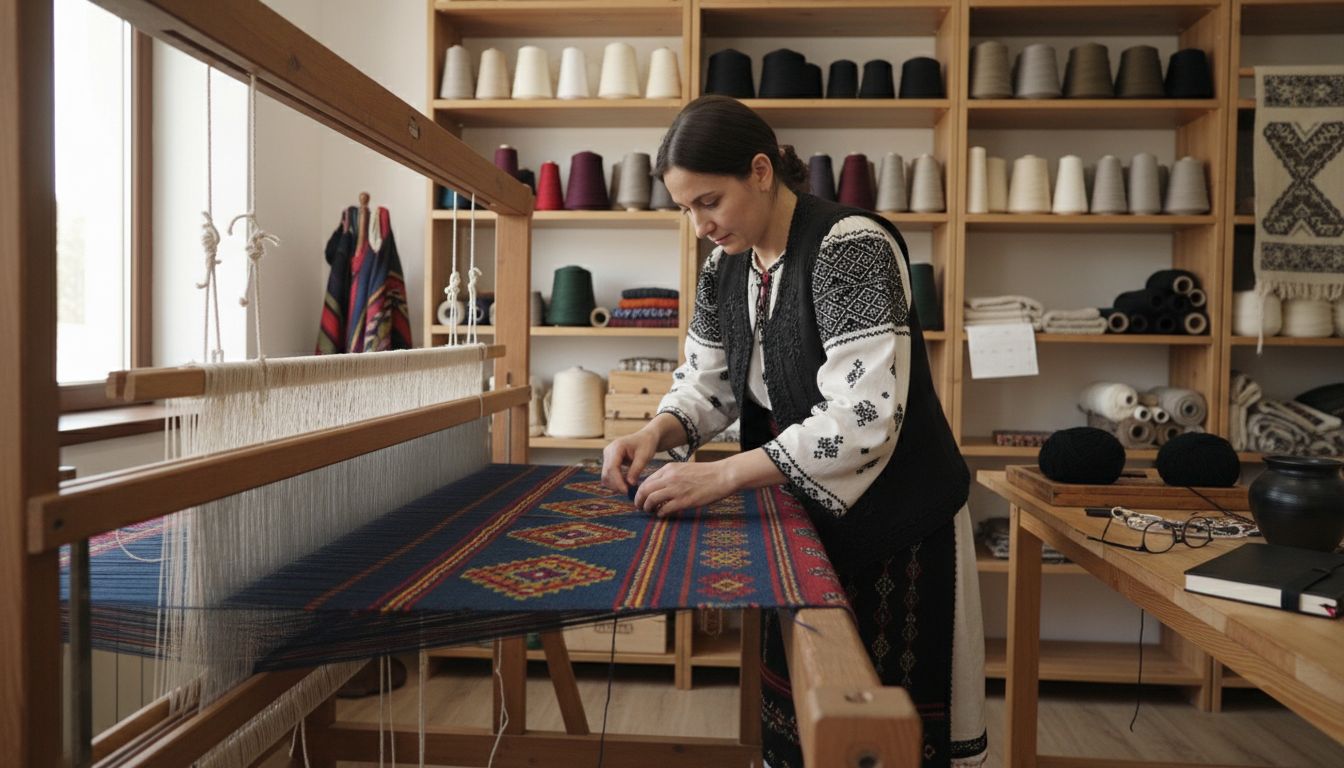 atelier țesut covor românesc