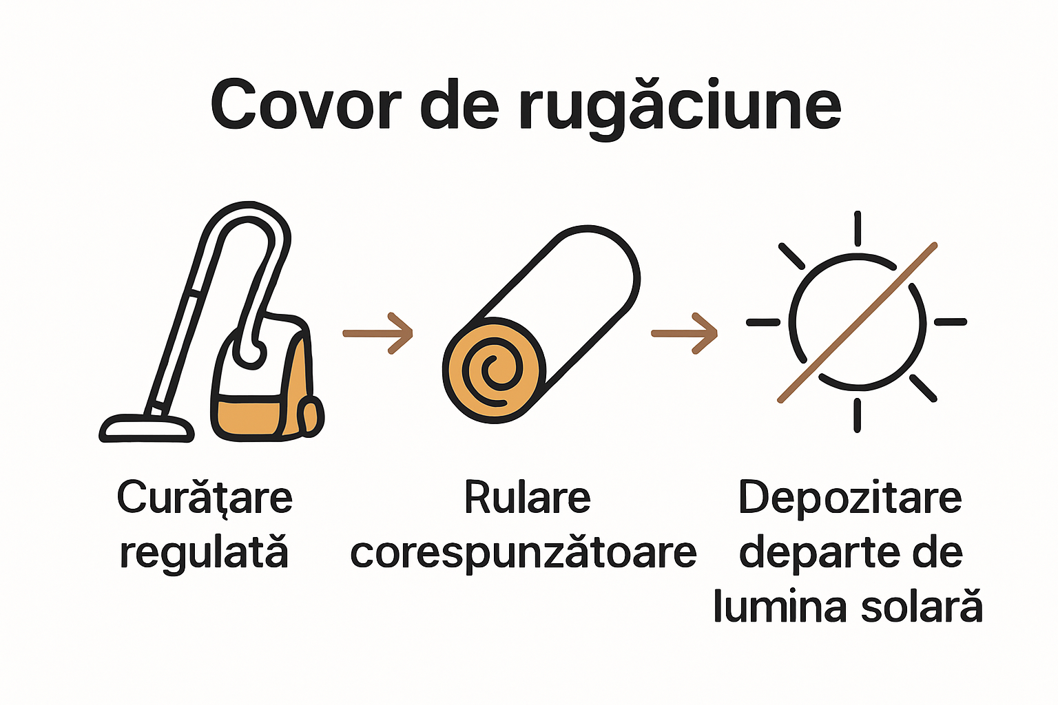 Infographic: cleaning and storing prayer rugs