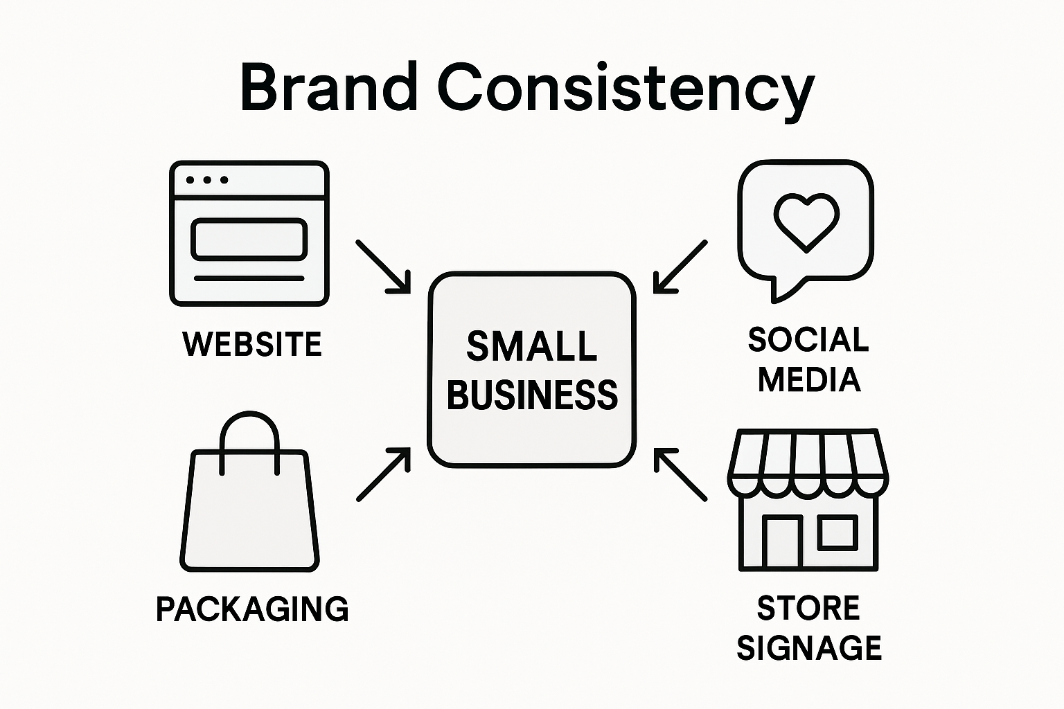 Infographic of key branding touchpoints