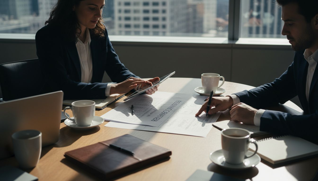 Team reviewing business resilience pillars