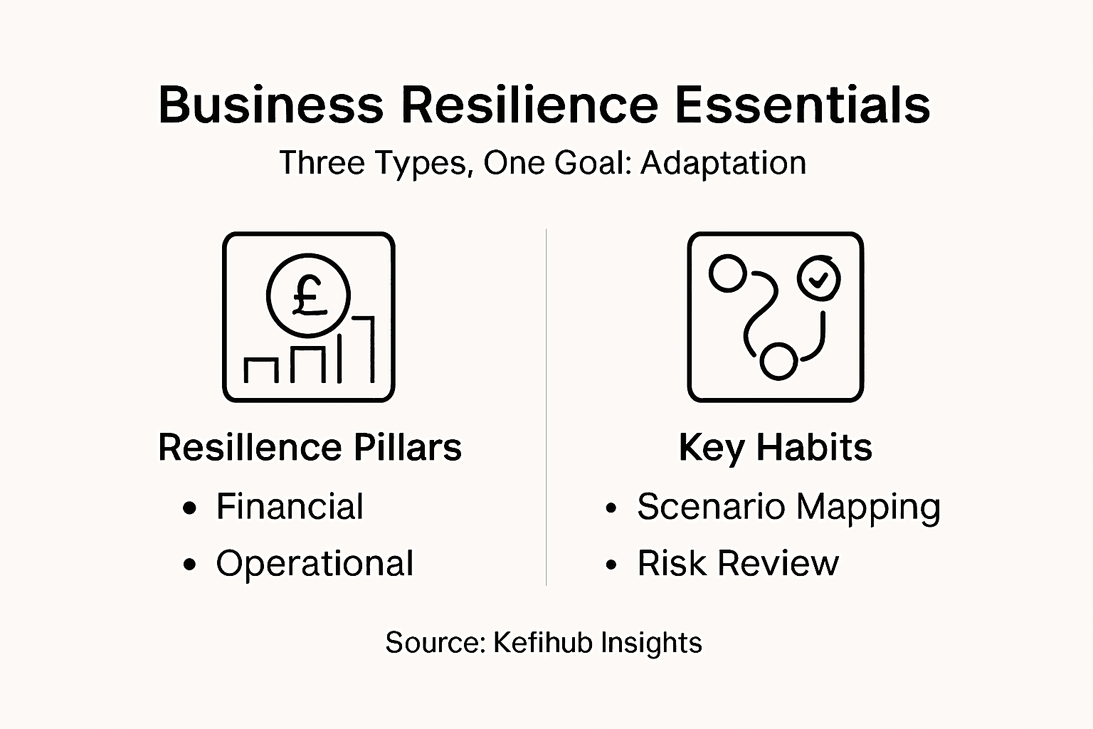 Infographic on UK SME resilience and pillars