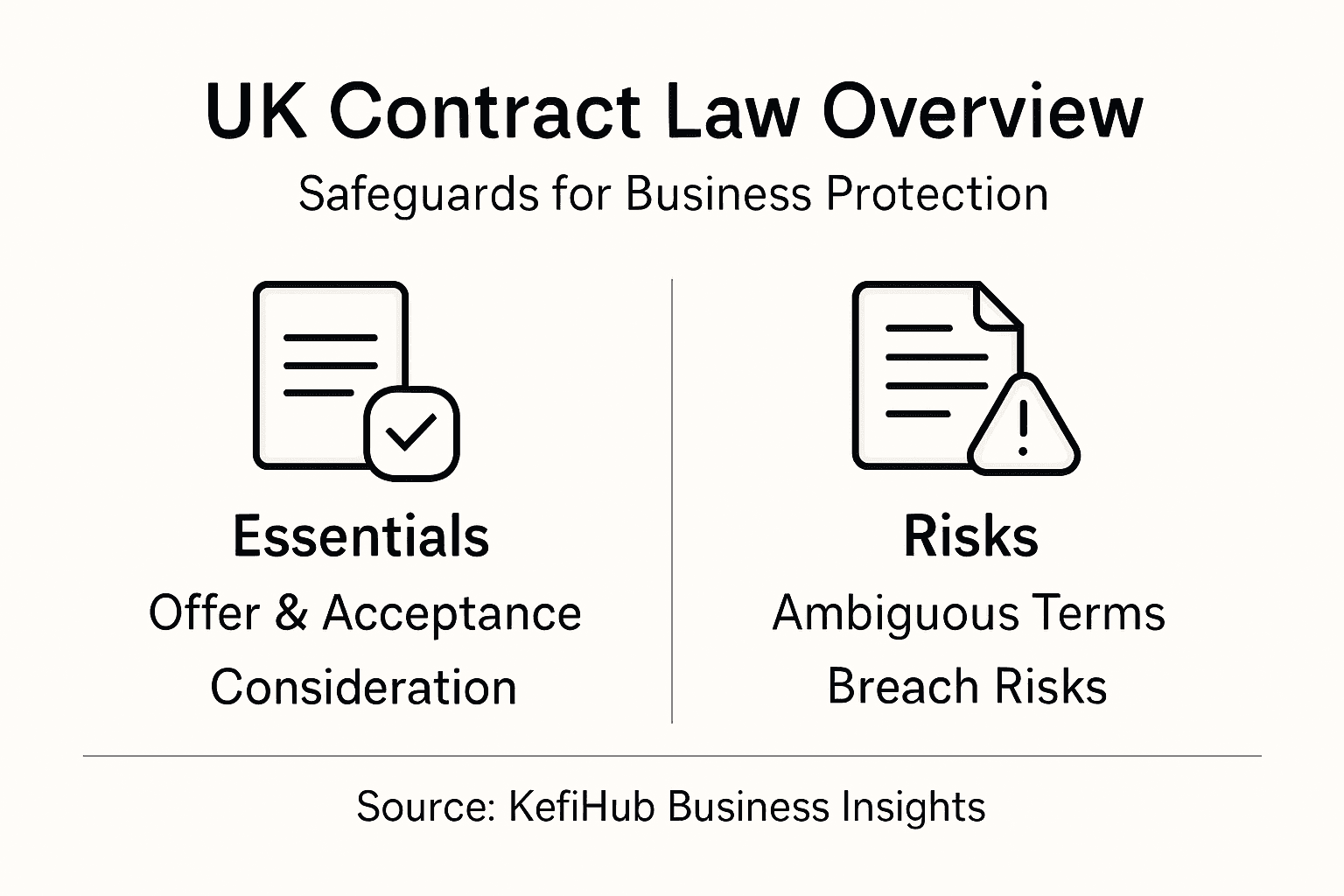 Infographic shows UK contract law essentials and risks