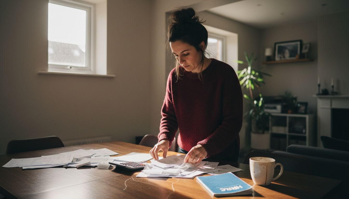 Entrepreneur reviewing sole trader liability paperwork