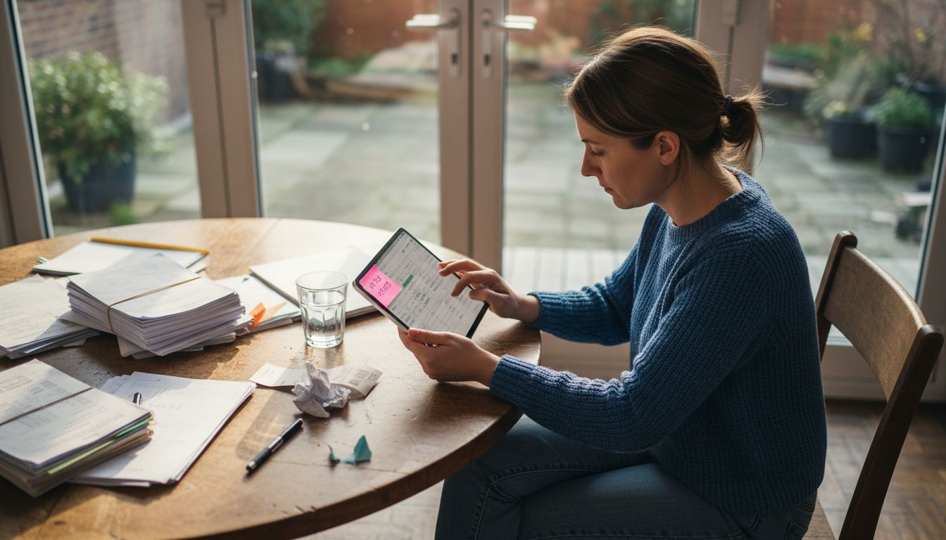 Accountant works on VAT flat rate scheme paperwork