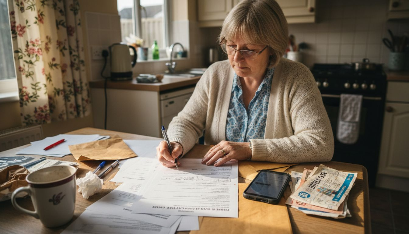 Woman preparing probate application at home