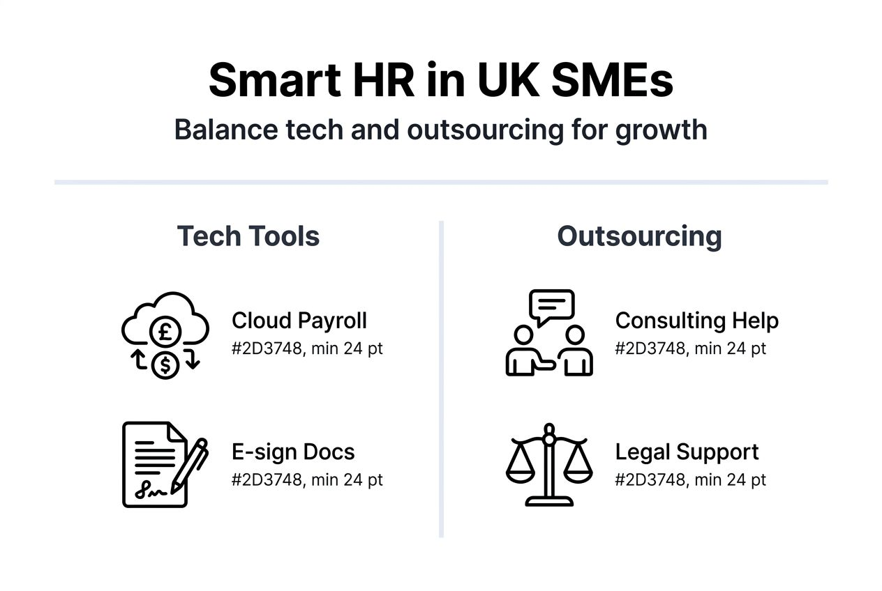 Infographic about HR tech and outsourcing