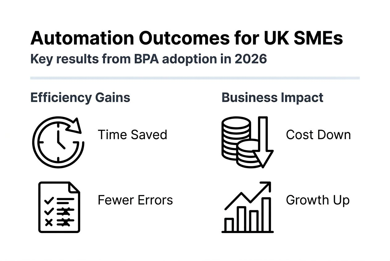 Infographic of key UK SME automation outcomes