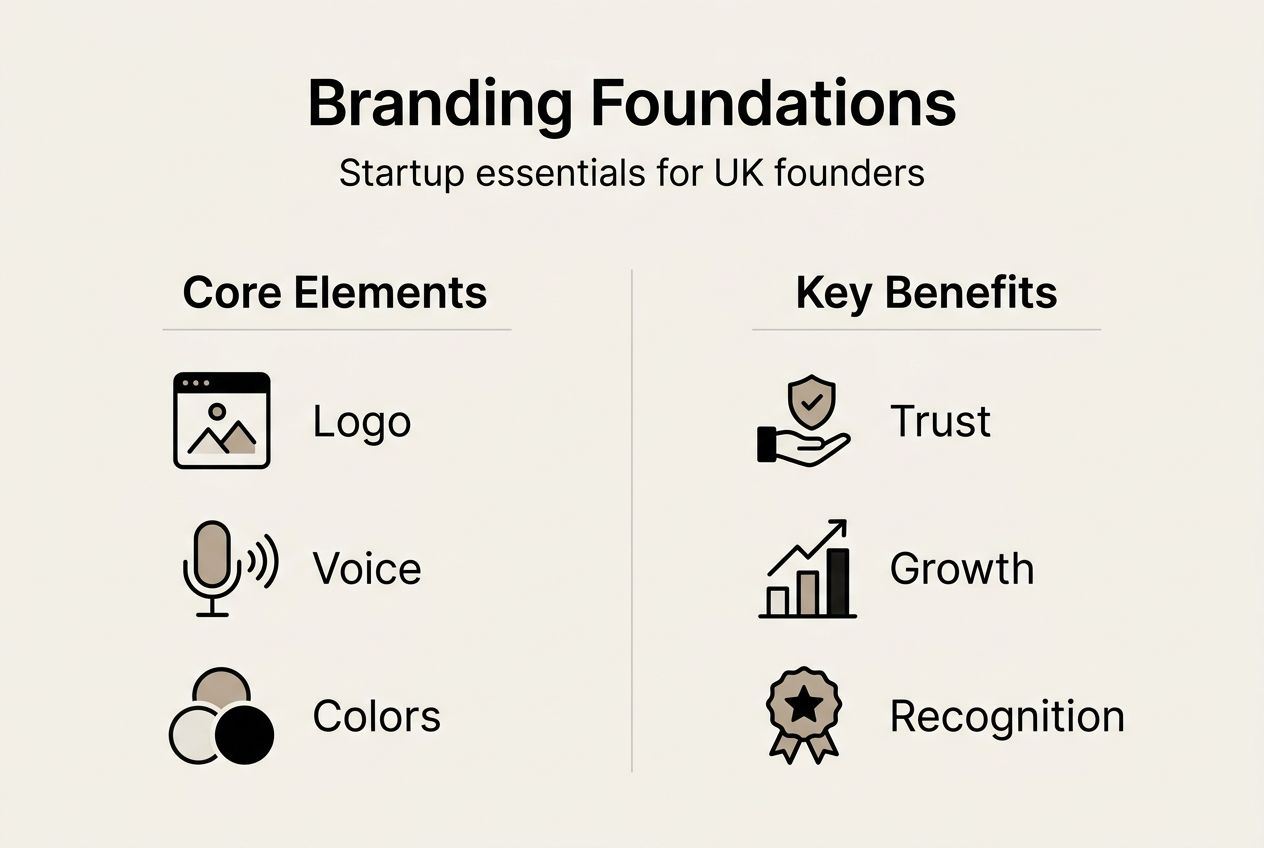 Infographic of branding foundations for startups