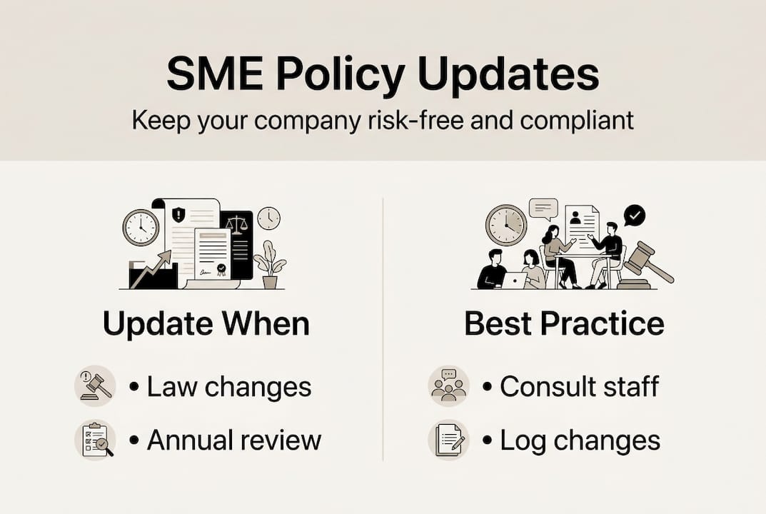 Infographic on SME policy update best practices
