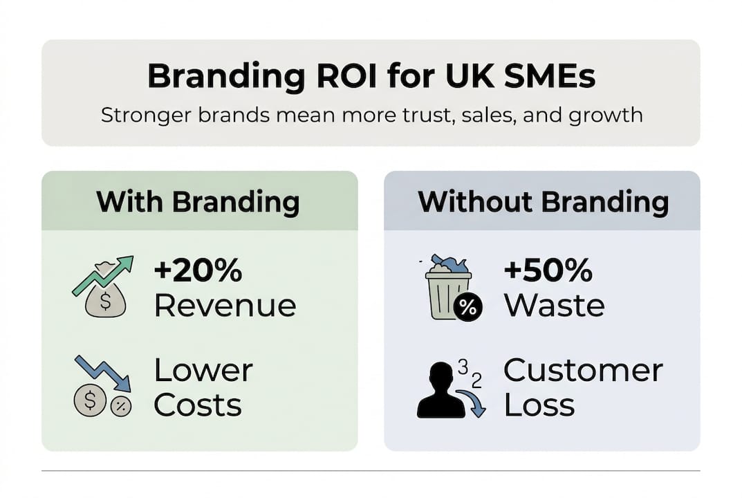 Infographic showing branding ROI for UK SMEs