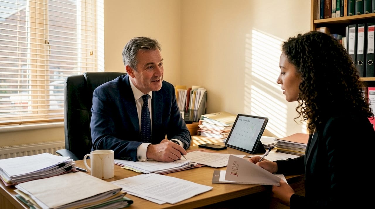 Solicitor advising first-time home buyer