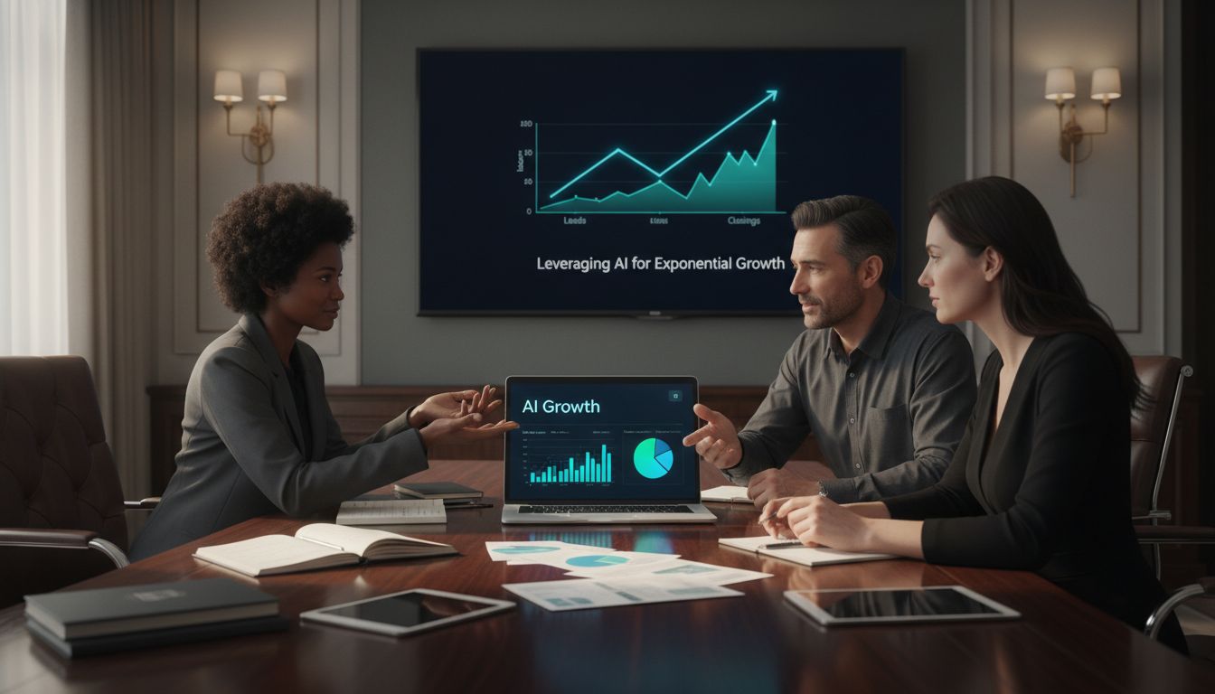 Real estate agents meeting about AI growth