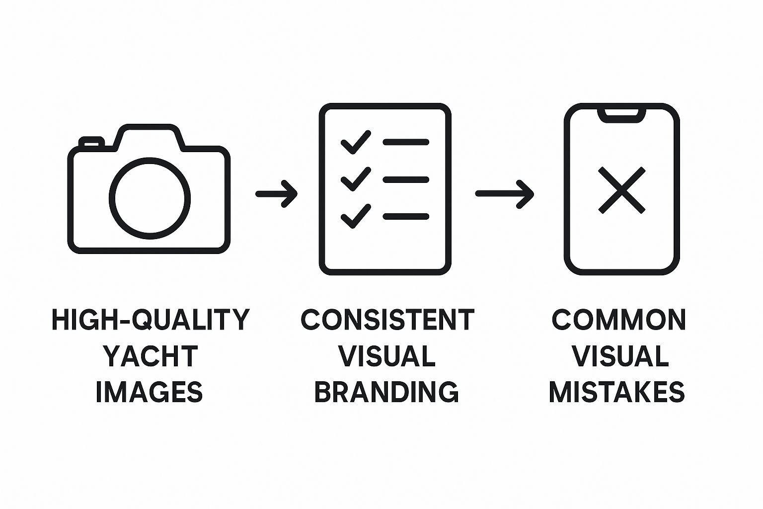 Infographic: strong visuals vs branding mistakes