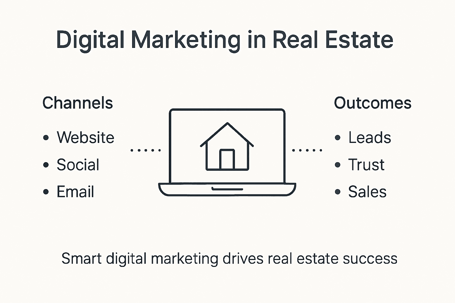 Infographic on real estate digital marketing strategies